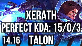 XERATH vs TALON MID  1503 Legendary Rank 7 Xerath  BR Challenger  1416 [upl. by Martie]