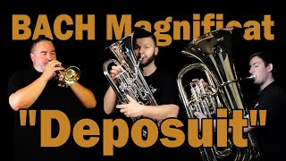 BACH quotDeposuitquot from MAGNIFICAT for Brass Trio with Piano [upl. by Ayekam896]