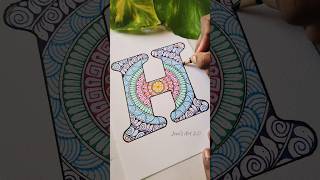 Alphabet H mandala art 🐎✨✨ mandalaartforbeginners shortsvideo alphabet drawing trending art [upl. by Nguyen166]