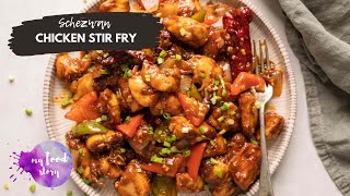 Szechuan Chicken  Schezwan Chicken Stir Fry [upl. by Tammi]