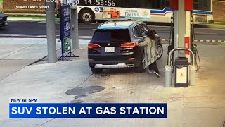 North Side gas station car theft caught on video Its scary [upl. by Allsun]