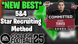 NEW Easiest 5 amp 4 Star Recruiting Method in College Football 25 [upl. by Savil]