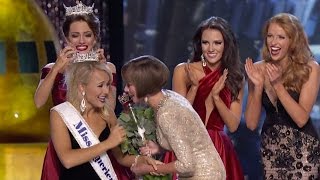 Savvy Shields being crowned as Miss America 2017 [upl. by Erapsag]