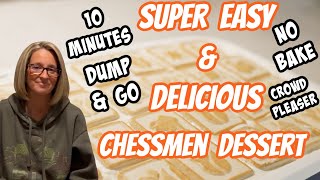 NOBAKE DUMP amp GO SUPER EASY amp DELICIOUS CHESSMEN DESSERT  10MINUTE CROWD PLEASER [upl. by Dawn]