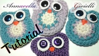 Tutorial Gufo allUncinetto  Crochet owl tutorial [upl. by Bahe526]