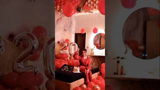 Rabeeca khan new reel of birthday surprise 😘♥️rabesain music newsong brownstudios song sub [upl. by Hayarahs]