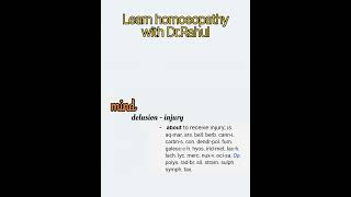 rubric delusion  injury  about to receive injuryis explained learnhomeopathyeducationviral [upl. by Ainar]