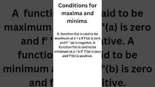 Conditions for maxima and minimaS4 BA Economics Mathematical Methods for economics [upl. by Norret696]