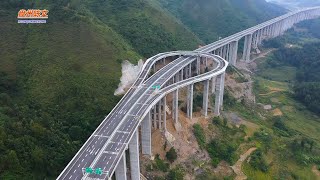 Aerial ChinaAn adjustable highway in Guizhou with a humanized design Do you support such a design [upl. by Essenaj]