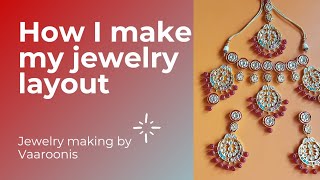 How I do my 5 min jewelry making layout before handcrafting a set [upl. by Hildy]