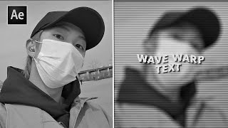 wavy text wave warp text  after effects tutorial [upl. by Ididn]