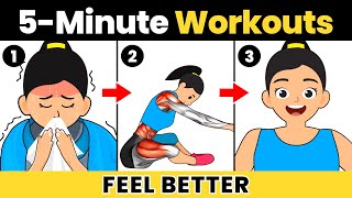 5 Minute LOW INTENSITY Workout During Periods or When Sick at Home [upl. by Namwob881]