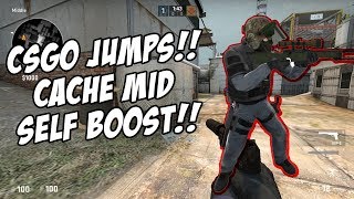 CSGO Jumps  Cache Mid Self Boost Jump [upl. by Pigeon34]