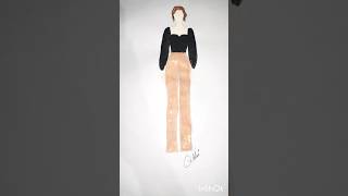 Fashion illustration portfolio fashion illustration portfolio portrait art shorts youtube [upl. by Snashall]