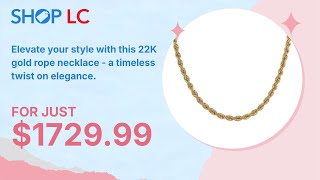 Doorbuster 22K Gold 33mm Rope Chain Necklace 20quot 950g [upl. by Ainatit383]