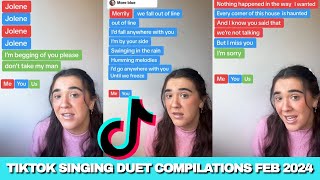 TIKTOK SINGING DUETS COMPILATION FEB 2024 PART 4 officialemmawhite TIKTOK [upl. by Wilfreda]