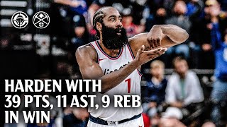 James Harden 39 PTS 9 REB 11 AST vs Nuggets Highlights  LA Clippers [upl. by Gawlas691]