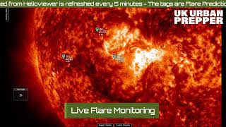 Solar Activity Live Monitor  XClass Flare Predictions [upl. by Suvart]