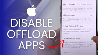 iOS 18 How To Disable Offload Unused Apps On iPhone [upl. by Brunelle490]