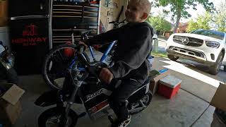 Liam got Razor MX350 Electric Dirt Bike  Super Excited [upl. by Cayla584]