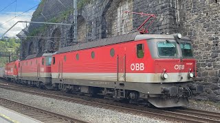 Bunter Zugverkehr von Innsbruck bis zur Trisannabrücke in Österreich [upl. by Bevash644]