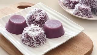 Grated Coconut Sweet Potato Kuih 椰丝紫薯糕 [upl. by Ray]