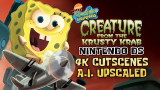 4K AIUpscaled SpongeBob SquarePants Creature from the Krusty Krab DS  All FMV Cutscenes [upl. by Ikkiv574]