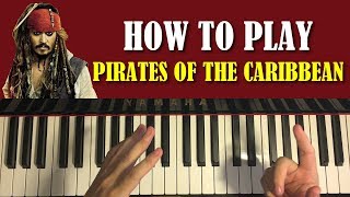 HOW TO PLAY  Pirates Of The Caribbean Theme Piano Tutorial Lesson [upl. by Larrisa773]