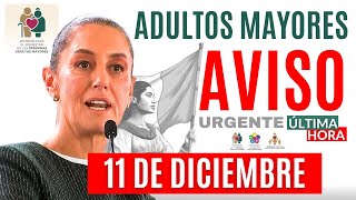 🔴7 DICIEMBRE AVISO🛎️PAGO A RECIBIR CALENDARIO Y MONTO ADULTOS MAYORES PENSION BIENESTAR 2025🔴 [upl. by Terra]