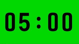 5 Minute Countdown Timer Chroma Key  No Sound [upl. by Denn]