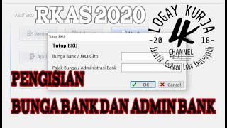 Cara Memasukan Bunga dan admin Bank RKAS 2020 [upl. by Flagler]