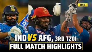 IND vs AFG 3rd T20I Highlights Rohit Bishnoi Helps India Beat Afghanistan In Second Super Over [upl. by Repohtsirhc713]