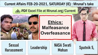 Mrunals Daily Current AffairsUPSCFeb202021 OverfeasanceLeadershipNASA Swati MohanSputnik 5 [upl. by Eusebio]