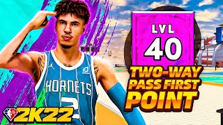 LAMELO BALL quotTWOWAY PASSFIRST POINTquot BUILD on NBA 2K22 [upl. by Panayiotis]