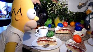 Homers Ostersahnetorte mit Rhabarber [upl. by Allyn]