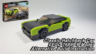 Lego Speed Champions 76899 Lamborghini Alternative build Classsic Hatchback Car MOC Instruction [upl. by Egidio]