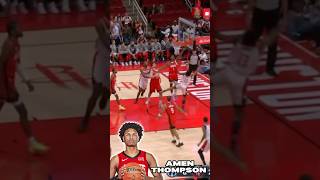 AMEN THOMPSON STEPS UP BIG ON DEFENSE vs WIZARDS houstonrockets [upl. by Zwiebel766]