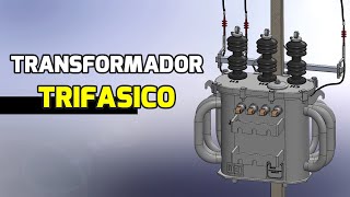 Partes y Funcionamiento del Transformador Trifásico  Bien Explicado 3D [upl. by Adamsun]