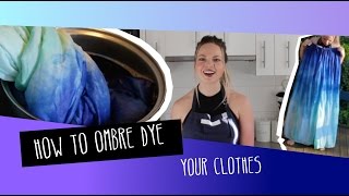 How to Ombre Dip Dye Silk Fabric At Home [upl. by Ardnuaed]