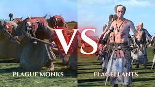 WARHAMMER III Total War  Plague Monks VS Flagellants [upl. by Huxham]