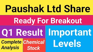 Paushak Ltd Share Ready For Breakout l Important Levels l Q1 Results l Small Cap Chemical Stock l [upl. by Ateiluj]