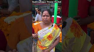 Gudimalkapur Flower Market  High Flowers Prices Summer Season viral shorts [upl. by Zealand901]