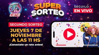 COTO 🛒  ¡Sorteo 54 Aniversario 🎉 SEGUNDO SORTEO 🎉 [upl. by Rengia]