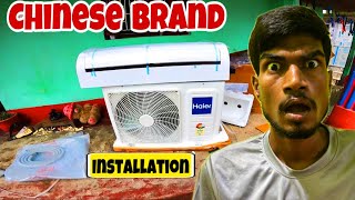 Haier 3 star 15 ton AC installation in Ratanpur Karzain  EHSAN [upl. by Xenia]