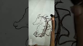 Seahorse shortsadoptme art viralvideo trending trendingshorts drawee12 [upl. by Edorej]