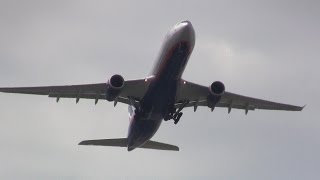 Aeroflot ► Airbus A330300 ► Takeoff ✈ London Heathrow Airport [upl. by Korie]