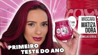 TESTEI A MÁSCARA VERMELHO CEREJA DA SALON LINE 🤭💥👀 [upl. by Nnylamme960]