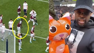 Kurt Zouma Taunted amp Booed with inflatable cats by Tottenham Fans [upl. by Herzel]