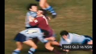 Les Boyd breaks Daryl Brohmans Jaw in the 1983 STATE OF ORIGIN at Lang Park QLD [upl. by Ellehsad241]