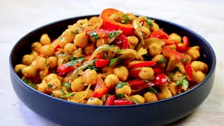 Deliciosos Garbanzos al Estilo Turco  Receta Saludable de la Dieta Mediterránea [upl. by Inna]